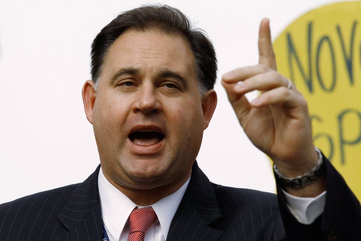 WASHINGTON - NOVEMBER 15: House member-elect Frank Guinta (R-NH) addresses a rally organized by Americans for Progress withon Capitol Hill November 15, 2010 in Washington, DC. Associated with the Tea Party movement, Americans for Progress members and supporters rallied to 'send a clear message to Washington that voters have spoken this November and that politicians should not pursue big government policies in the Lame Duck session.' (Photo by Chip Somodevilla/Getty Images)