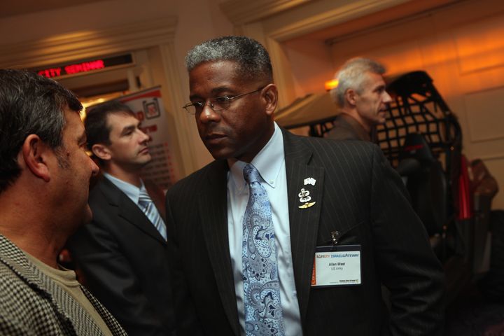 TEL AVIV, ISRAEL - DECEMBER 01: Allen West, a former U.S. Army lieutenant colonel an a 2010 Republican candidate for the United States Congress in Florida's District 22, attends the Safe City security conference on December 1, 2009 in Tel Aviv, Israel. West, who resigned from the army in 2004 after being found guilty of assaulting an Iraqi police officer suspected of having information about planned attacks on American forces, is to meet with local law enforcement officials and visit the Yad Vashem Holocaust Memorail on his first visit to Israel. (Photo by David Silverman/Getty Images)