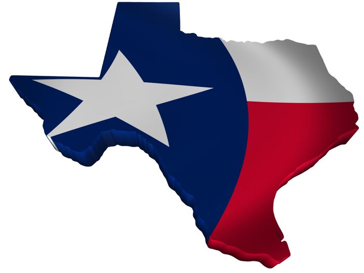 flag and map of texas