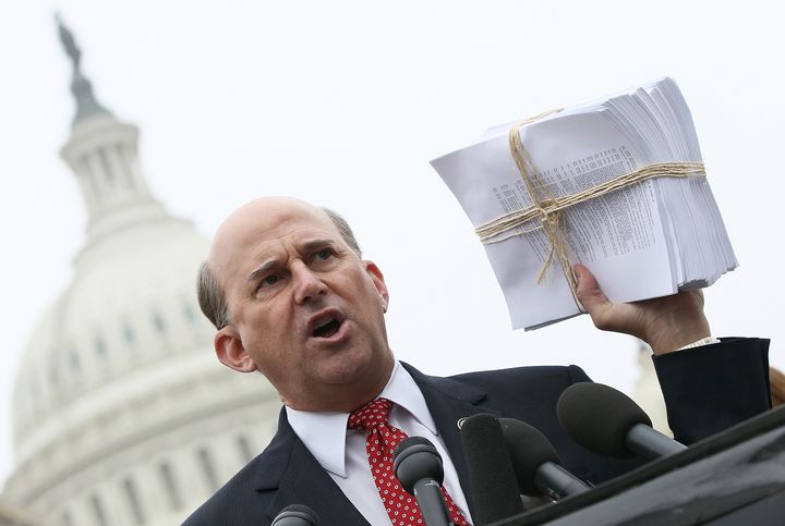 WASHINGTON, DC - MARCH 21: U.S. Rep. Louie Gohmert (R-TX) speaks during a press conference at the U.S. Capitol March 21, 2012 in Washington, DC. Republican members from the House of Representatives gatherered to speak out against the health care bill which is the topic of a case before the Supreme Court next week. (Photo by Win McNamee/Getty Images)