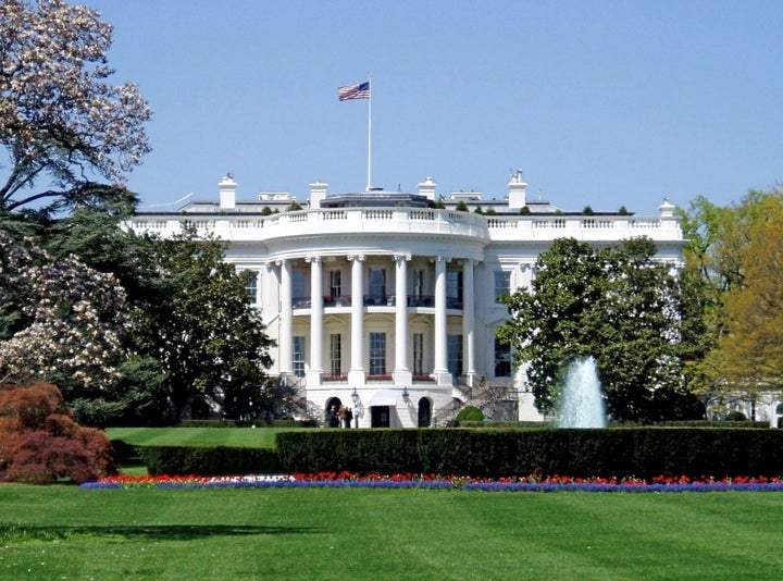 Description South façade of the en:White House | White House , the en:executive mansion | executive mansion of the en:President of the ...