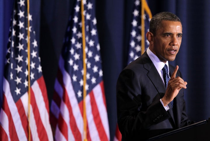 WASHINGTON, DC - DECEMBER 03: U.S. President Barack Obama addresses the Nunn-Lugar Cooperative Threat Reduction (CTR) sympos