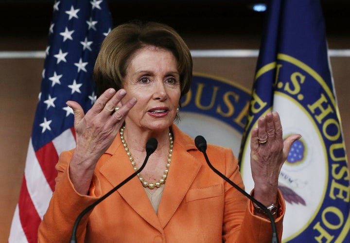 WASHINGTON, DC - JANUARY 04: House Minority Leader Nancy Pelosi (D-CA) speaks to the media during her weekly news conference