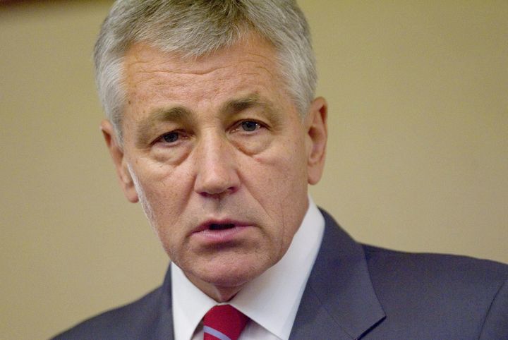 Washington, UNITED STATES: US Senator Chuck Hagel, a Republican from Nebraska, speaks at a luncheon sponsored by the American-Arab Anti-Discrimination Committee (ADC) during their convention titled 'Toward a More Perfect Union,' 08 June 2007 in Washington, DC. AFP PHOTO/SAUL LOEB (Photo credit should read SAUL LOEB/AFP/Getty Images)