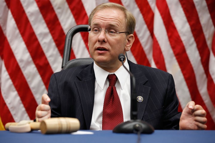 WASHINGTON - JULY 22: Rep. Jim Langevin (D-RI) speaks during a news conference about the 20th anniversary of the passage of the Americans With Disabilities Act in the Rayburn House Office Building July 22, 2010 in Washington, DC. Speaker of the House Nancy Pelosi (D-CA) announced that Langevin, who was paralyzed when accidentally shot 30 years ago, will be the first person with disabilities to preside over the House of Representatives as the Speaker Pro Tem on July 26. The Architect of the Capitol has installed a mechanical lift that will allow Langevin to reach the Speaker's Rostrum inside the House chamber. (Photo by Chip Somodevilla/Getty Images)