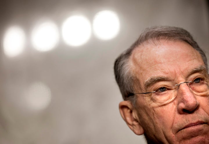 WASHINGTON - FEBRUARY 2: Committee ranking member Sen. Chuck Grassley (R-IA) listens during a hearing of the Senate Judiciary Committee on Capitol Hill February 2, 2011 in Washington, DC. The committee held the hearing to discuss the constitutionality of the Affordable Care Act, which was passed last year to reform healthcare and was a major issue during the 2010 midterm elections. (Photo by Brendan Smialowski/Getty Images)