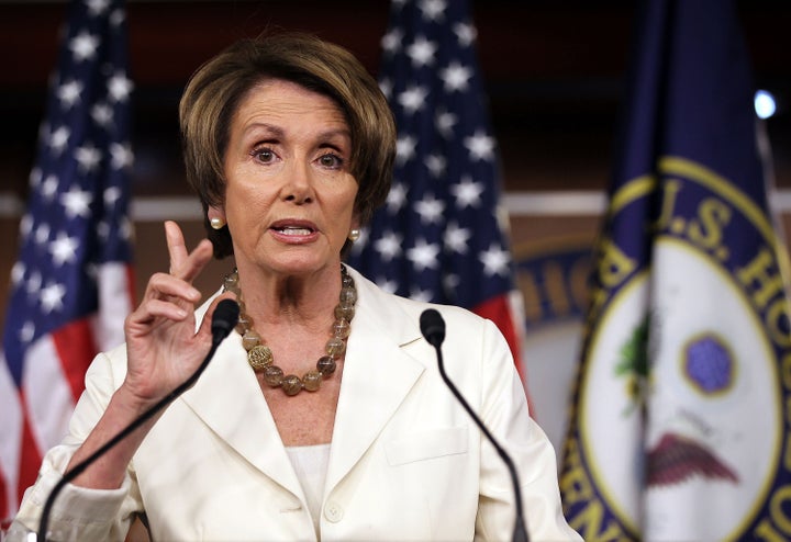 WASHINGTON, DC - JUNE 21: U.S. House Minority Leader Rep. Nancy Pelosi (D-CA) speaks during her weekly news conference June 21, 2012 on Capitol Hill in Washington, DC. Pelosi discussed Democratic agendas with the media. (Photo by Alex Wong/Getty Images)