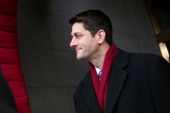 WASHINGTON, DC - JANUARY 21: U.S. Rep. Paul Ryan (R-WI) arrives for the presidential inauguration on the West Front of the U.S. Capitol January 21, 2013 in Washington, DC. Barack Obama was re-elected for a second term as President of the United States. (Photo by Win McNamee/Getty Images)