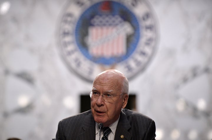 Senate Judiciary Committee Chairman Patrick Leahy holds a hearing on gun control at the Hart Senate Office Building in Washin