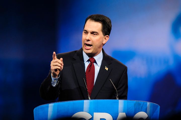 NATIONAL HARBOR, MD - MARCH 16: Wisconsin Gov. Scott Walker speaks at the 2013 Conservative Political Action Conference (CPAC) March 16, 2013 in National Harbor, Maryland. The American Conservative Union held its annual conference in the suburb of Washington, DC to rally conservatives and generate ideas. (Photo by Pete Marovich/Getty Images)