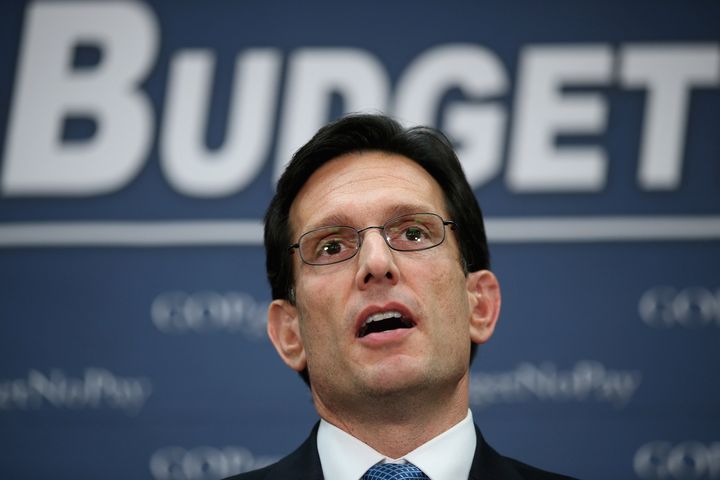 WASHINGTON, DC - JANUARY 22: House Majority Leader Eric Cantor (R-VA) speaks to reporters after a House GOP Conference meeting at the U.S. Captiol January 22, 2013 in Washington, DC. Although many Republican House members are divided over tomorrow's important vote that would put off the debt limit by several months, Cantor and his leadership team believe they have the support to pass the extension. (Photo by Chip Somodevilla/Getty Images)