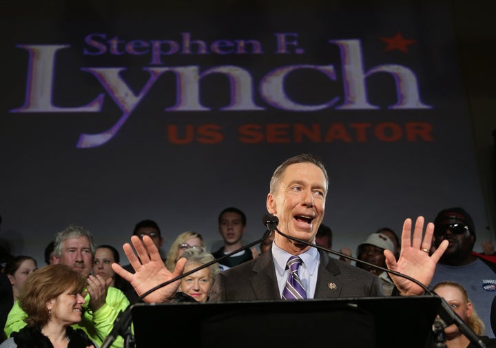 BOSTON - JANUARY 31: Stephen Lynch announces candidacy for US Senate at Ironworkers Hall in South Boston. (Photo by Barry Chin/The Boston Globe via Getty Images)