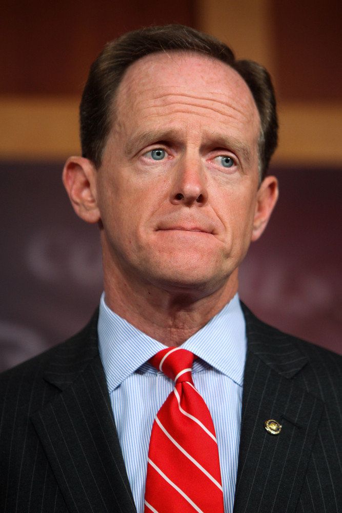 WASHINGTON, DC - APRIL 10: Sen. Pat Toomey (R-PA) speaks to the press about background checks for gun purchases, in the U.S. Capitol building April 10, 2013 in Washington DC. Toomey and Sen. Joe Manchin (D-WV) are proposing a bipartisan compromise, a proposal to be voted on as an amendment that would expand background checks to firearms sales at gun shows and on the Internet. (Photo by Allison Shelley/Getty Images)