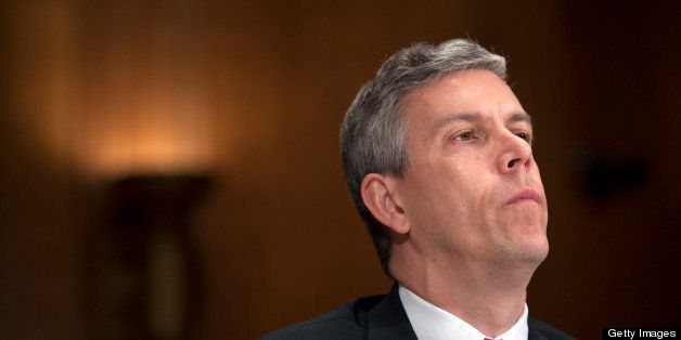 UNITED STATES - April 17 : Education Secretary Arne Duncan during the Senate Appropriations Committee hearing on Labor, Health and Human Services, Education and Related Agencies Subcommittee 'The FY2014 Budget Request for the Education Department.' (Photo By Douglas Graham/CQ Roll Call)