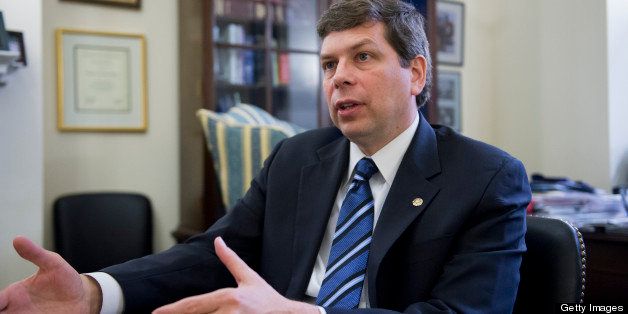 UNITED STATES - FEBRUARY 07: Sen. Mark Begich, D-Alaska, is interviewed by Roll Call in his Russell Building office. (Photo By Tom Williams/CQ Roll Call)