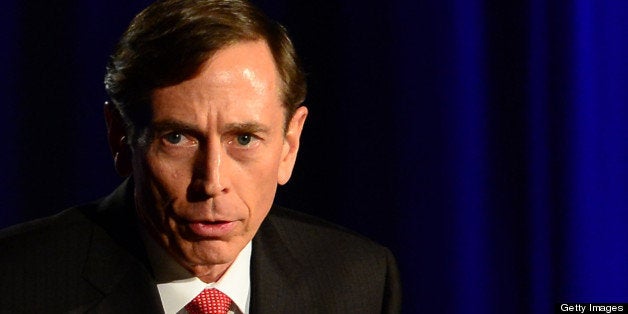 Former CIA director David Petraeus addresses a University of Southern California event honoring the military on March 26, 201