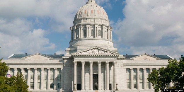 The Missouri State Capitol is located in the U.S. state of Missouri. Housing the Missouri General Assembly, it is located in the state capital of Jefferson City at 201 West Capitol Avenue. The domed building was designed by the New York architectural firm of Tracy and Swartwout and completed in 1917. It is the third capitol building in Jefferson City.