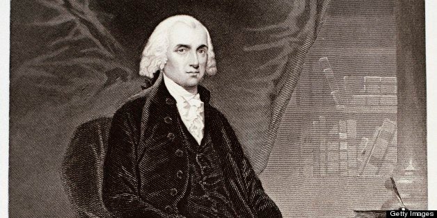 Portrait of James Madison (1751-1836), fourth President of the United States of America.