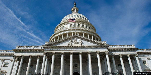The dome of the US Capitol is seen in Washington, DC on March 23, 2013. AFP PHOTO / Karen BLEIER (Photo credit shoul