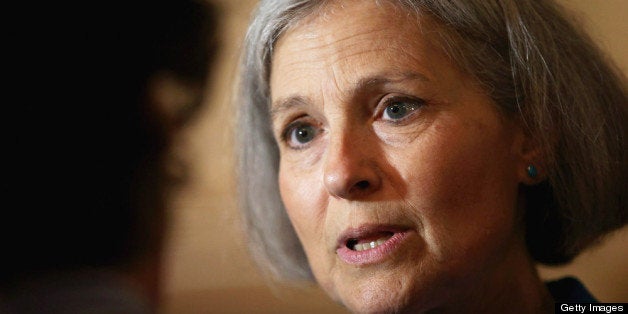 CHICAGO, IL - OCTOBER 23: Green Party presidential candidate Jill Stein is interviewed prior to a debate hosted by the Free