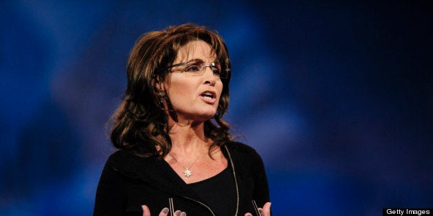 NATIONAL HARBOR, MD - MARCH 16: Sarah Palin, former Governor of Alaska, speaks at the 2013 Conservative Political Action Conf