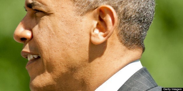 US President Barack Obama arrives at the White House in Washington on May 5, 2013 upon his return from Columbus, Ohio, where he deliver the commencement address at Ohio State University. AFP PHOTO/Nicholas KAMM (Photo credit should read NICHOLAS KAMM/AFP/Getty Images)