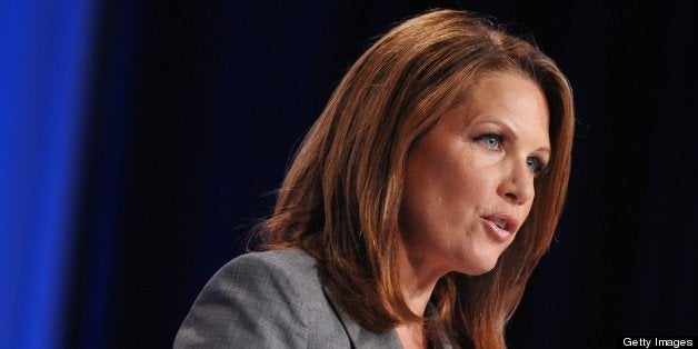 US Representative Michele Bachmann speaks during The Family Research Council (FRC) Action Values Voter Summit on September 14, 2012 at a hotel in Washington, DC. The summit is an annual political conference for US social conservative activists and elected officials. AFP PHOTO/Mandel NGAN (Photo credit should read MANDEL NGAN/AFP/GettyImages)