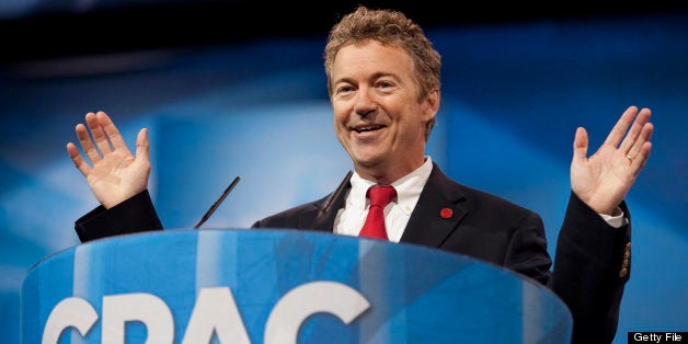 UNITED STATES - MARCH 13: Sen. Rand Paul, R-Ky., speaks at the 2013 Conservative Political Action Conference at the National Harbor. (Photo By Chris Maddaloni/CQ Roll Call)