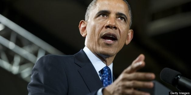 US President Barack Obama speaks on the economy and job creation after touring Manor New Technology High School in Manor, Texas, May 9, 2013. AFP PHOTO / Saul LOEB (Photo credit should read SAUL LOEB/AFP/Getty Images)