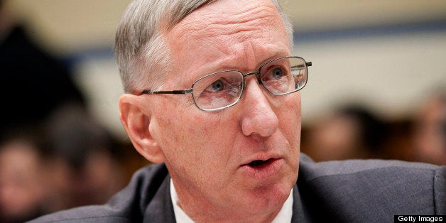 William Ostendorff, commissioner of the U.S Nuclear Regulatory Commission (NRC), speaks during a House Oversight and Government Reform Committee hearing in Washington, D.C., U.S., on Wednesday, Dec. 14, 2011. U.S. Nuclear Regulatory Commission Chairman Gregory Jaczko aimed a 'raging verbal assault' at three female employees in separate encounters, an example of his 'abusive behavior,' Commissioner William Magwood said. Photographer: Andrew Harrer/Bloomberg via Getty Images 