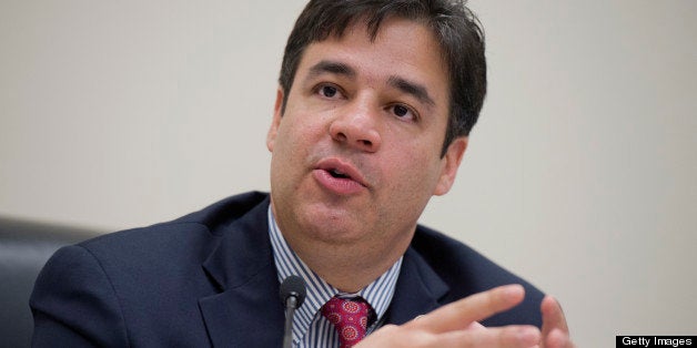 UNITED STATES - MAY 09: Rep. Raul Labrador, R-Idaho, speaks at a forum in Rayburn called a Conversations with Conservatives to discuss issues including appropriations and the upcoming reconciliation package. (Photo By Tom Williams/CQ Roll Call)