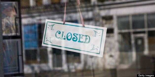 Shop closed sign