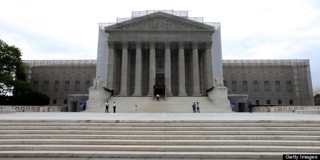 WASHINGTON, D. C. - APRIL 19: U.S. Supreme Court Building, in Washington, D. C. on APRIL 19. (Photo By Raymond Boyd/Getty I