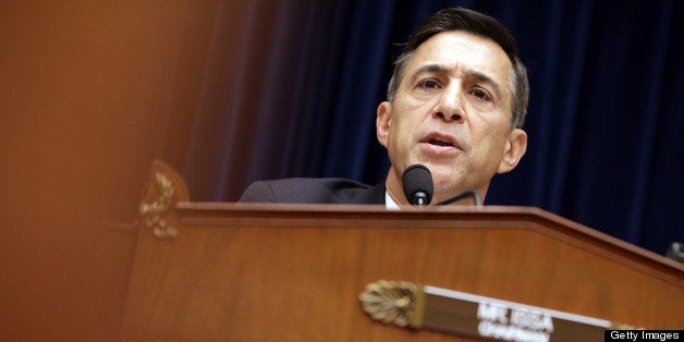 WASHINGTON, DC - MAY 08: Committee Chairman Darrell Issa (R-CA) of the House Oversight and Government Reform Committee asks questions during a hearing titled, 'Benghazi: Exposing Failure and Recognizing Courage' in the Rayburn House Office Building on Capitol Hill May 8, 2013 in Washington, DC. Issa is leading the GOP investigation of the Sept. 11, 2012, assaults that killed U.S. Ambassador J. Christopher Stevens and three other Americans, which is now focused on the State Department and whether officials there deliberately misled the public about the nature of the assault. (Photo by Chip Somodevilla/Getty Images)