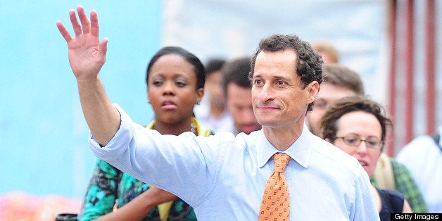 NEW YORK, NY - MAY 23: Anthony D. Weiner is seen in the West Village on May 23, 2013 in New York City. (Photo by Alo Ceballos/FilmMagic)