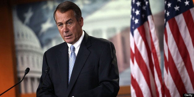 WASHINGTON, DC - JUNE 06: U.S. Speaker of the House Rep. John Boehner (R-OH) speaks during his weekly news conference June 6