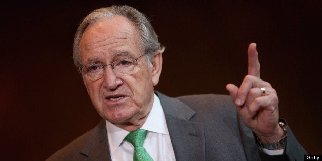 WASHINGTON, DC - DECEMBER 11: Senate Health, Education, Labor and Pensions Chairman Tom Harkin (D-IA) speaks during a news conference about preserving Medicaid funding during the 'fiscal cliff' negotiations at the Dirksen Senate Office Building on Capitol Hill December 11, 2012 in Washington, DC. Democratic legislators from the Senate and House were joined by representatives from major unions and policy organizations in calling on the White House and Congressional negotiators to protect funding for Medicaid, a health program for people and families with low incomes and resources. (Photo by Chip Somodevilla/Getty Images)