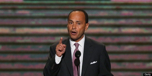 CHARLOTTE, NC - SEPTEMBER 05: U.S. Rep. Luis V. Gutierrez (D-IL) speaks during day two of the Democratic National Convention at Time Warner Cable Arena on September 5, 2012 in Charlotte, North Carolina. The DNC that will run through September 7, will nominate U.S. President Barack Obama as the Democratic presidential candidate. (Photo by Alex Wong/Getty Images)