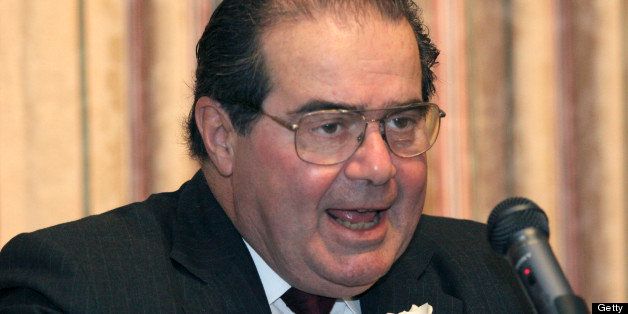 ANN ARBOR, MI - JANUARY 25: U.S. Supreme Court Justice Antonin Scalia speaks at the fifth annual Ava Maria School of Law lecture January 25, 2005 on the University of Michigan campus in Ann Arbor, Michigan. Scalia talked about religion and U.S. Constitution. (Photo by Bill Pugliano/Getty Images)