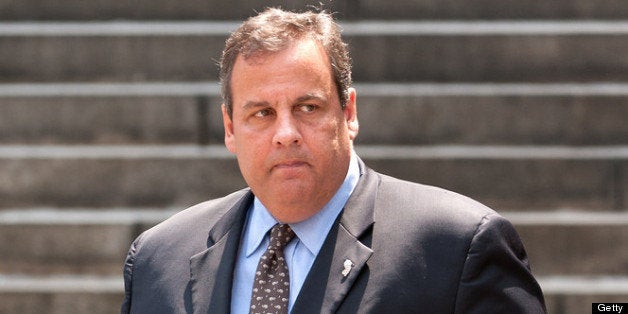 NEW YORK, NY - JUNE 27: New Jersey Governor Chris Christie attends the funeral for actor James Gandolfini at The Cathedral C