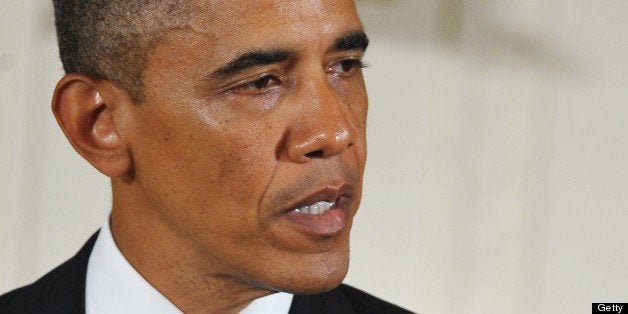 US President Barack Obama speaks during the 2012 National Medal of Arts and National Humanities Medal presentation ceremony o