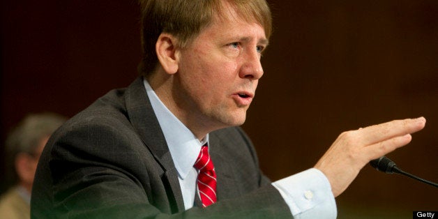 UNITED STATES - SEPTEMBER 13: Consumer Financial Protection Bureau Director Richard Cordray testifies before a Senate Banking, Housing and Urban Affairs Committee hearing on 'Holding the CFPB Accountable: Review of Semi-annual Report to Congress.' (Photo By Chris Maddaloni/CQ Roll Call)