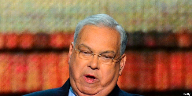 Mayor Tom Menino of Boston, Massachusetts speaks to the delegates on the second night of the 2012 Democratic National Convent