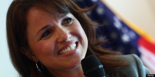 ARLINGTON, VA - AUGUST 18: Former U.S. Senate candidate Christine O'Donnell speaks to Virginia Tea Party members during a rally at Fort C.F. Smith on August 18, 2011 in Arlington, Virginia. O'Donnell also signed copies of her recently released book 'Trouble Maker' during the rally. (Photo by Win McNamee/Getty Images)