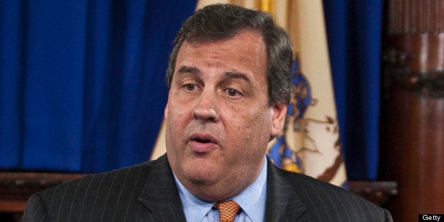 TRENTON, NJ - JUNE 6: New Jersey Gov. Chris Christie (L) speaks during a press conference as New Jersey Attorney General Jeffrey Chiesa looks on June 06, 2013 in Trenton , New Jersey. Christie has named state Chiesa to temporarily fill the U.S. Senate seat after U.S. Frank Lautenberg's (D-NJ) death. (Photo by Kena Betancur/Getty Images)