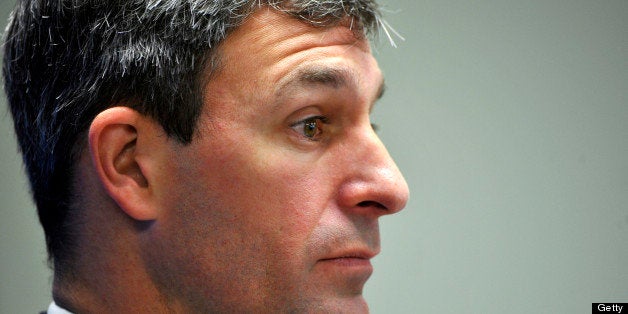 Vienna, VA - June, 24: Ken Cuccinelli, Attorney General of Virginia, meets with local business leaders during a luncheon at the Fairfax county Chamber of Commerce on June, 24, 2010 in Vienna, VA. (Photo by Bill O'Leary/The Washington Post via Getty Images)