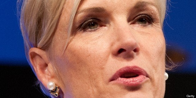 Planned Parenthood president Cecile Richards introduces US President Barack Obama before he addresses the Planned Parenthood