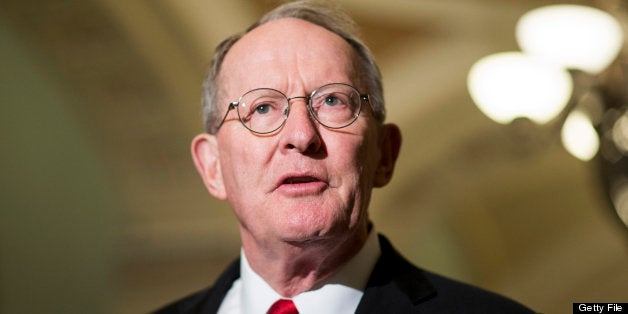 UNITED STATES - JULY 9: Sen. Lamar Alexander, R-Tenn., speaks to the media about student loans after the Senate policy luncheons on Tuesday, July 9, 2013. (Photo By Bill Clark/CQ Roll Call)