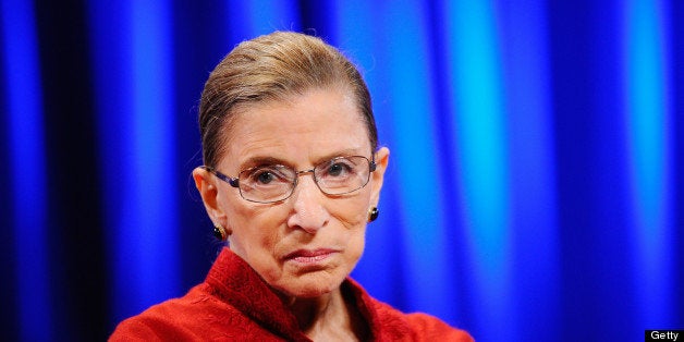 LONG BEACH, CA - OCTOBER 26: Justice Ruth Bader Ginsburg attends California first lady Maria Shriver's annual Women's Conference 2010 on October 26, 2010 at the Long Beach Convention Center in Long Beach, California. Attendees to the conference include Gov. Arnold Schwarzenegger and candidates for California Governor Republican Meg Whitman and Democrat Jerry Brown. (Photo by Kevork Djansezian/Getty Images)