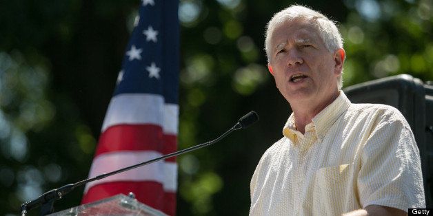 WASHINGTON, DC - JULY 15: Rep. Mo Brooks (R-AL) speaks during the DC March for Jobs in Upper Senate Park near Capitol Hill, on July 15, 2013 in Washington, DC. Conservative activists and supporters rallied against the Senate's immigration legislation and the impact illegal immigration has on reduced wages and employment opportunities for some Americans. (Photo by Drew Angerer/Getty Images)